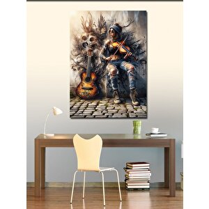 Kanvas Tablo Keman Çalan Kadın 70x100 cm
