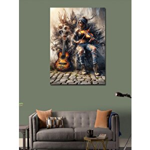 Kanvas Tablo Keman Çalan Kadın 70x100 cm
