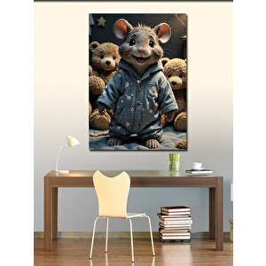 Kanvas Tablo Pijamalı Fare 50x70 cm