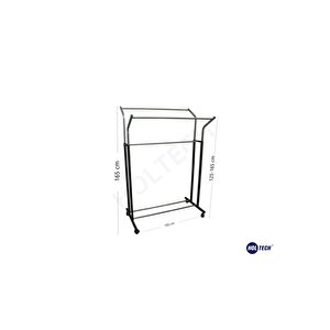 Lüks Konfeksiyon Tip Elbise Askılığı Tekerlekli  Metal Portmanto Askılık