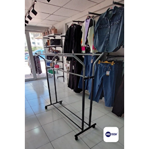 Tekerlekli Çift Taraflı Stand Askılık (eşek) Stant