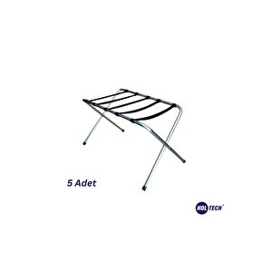 Otel Tipi Metal Bavul Sehpası Otel Odası Valizlik Valiz Sehpası 5 Adet