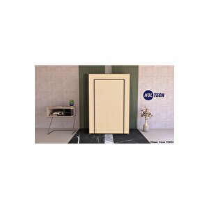 Güçlendirilmiş Çelik Metal Raflı Bej Yorgan Hurcu Yüklük Saklama Dolabı