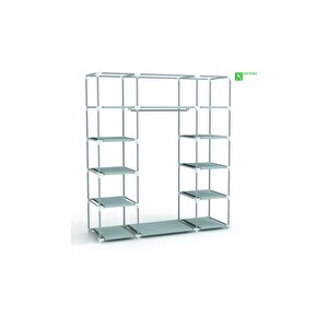 Çift Yandan Raflı Bez Dolap -plastik Profil (155cm-132cm)