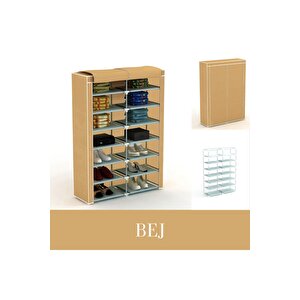 İki Bölmeli Bez Dolap Bez Ayakkabılık Çok Amaçlı Gardırop