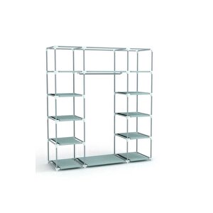 Şimal Bez Portatif Kaliteli Dolap (12 Raf, 60cm Askı )