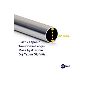 Katlanır Masa Ayağı Plastik Tapası Dış Tapa 32mm - 4 Adet