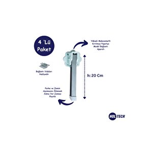 Katlanır Yer Sofrası Metal Ayağı, Sofra Ve Sini Altı Ayakları 4 Adet 20 Cm