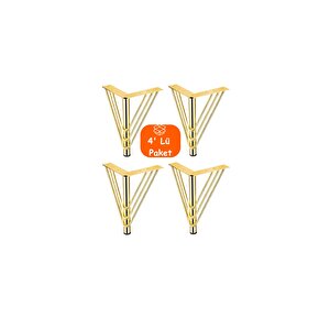 Gold Koltuk Kanepe Tv Ünitesi Ayağı 15 Cm (4 Adet)