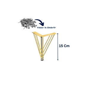 Gold Koltuk Kanepe Tv Ünitesi Ayağı 15 Cm (4 Adet)