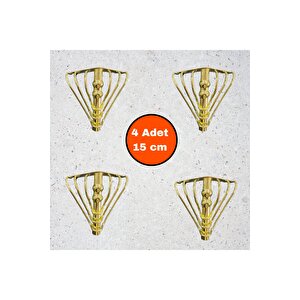 Koltuk Kanepe Tv Ünitesi Ayağı 15cm Metal Tasarım Mobilya Ayağı 4 Adet - Delhi Model