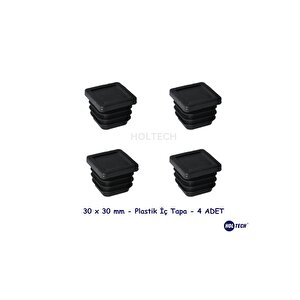 30 X 30 Mm Plastik İç Tapa 4 Adet  Kare Içe Geçme Profil Tapası