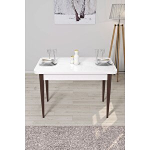 Lera Beyaz 70x110 Mdf Sabit Mutfak Masası Takımı 2 Adet Sandalye