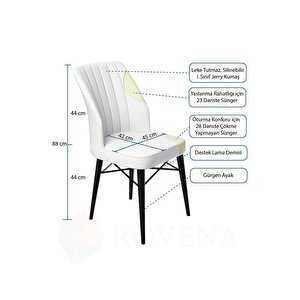 Arel Siyah Mermer Desen 80x132 Mdf Açılabilir Mutfak Masası Takımı 4 Adet Sandalye