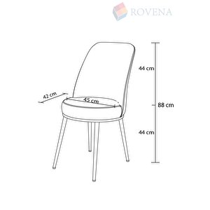 Leona Barok Desen 80x132 Mdf Açılabilir Mutfak Masası Takımı 6 Adet Sandalye