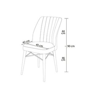 Arel Beyaz 80x132 Mdf Açılabilir Yemek Masası Takımı 4 Sandalye, 1 Bench