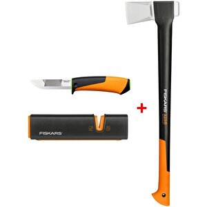Yarma Baltası Xl X25 + Bileyicili Ağır İş Bıçağı + Balta Ve Bıçak Bileyici