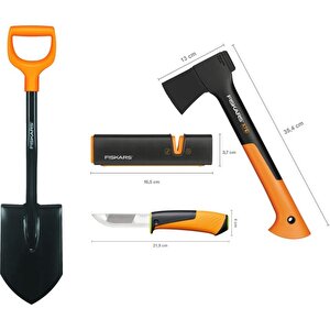 Solid Kürek + Xs-x7 Balta + Ağır İş Bıçağı + Balta Ve Bıçak Bileyici