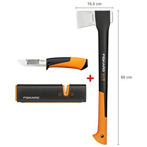 Yarma Baltası M-x17 + Bileyicili Ağır İş Bıçağı + Balta Ve Bıçak Bileyici