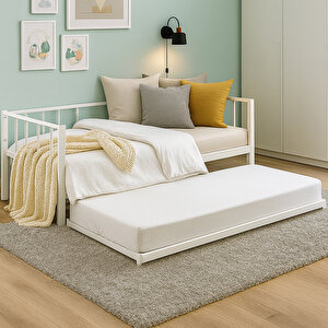 Titan Yavrulu Daybed, Yavrulu Karyola 80x190-90x190 Beyaz