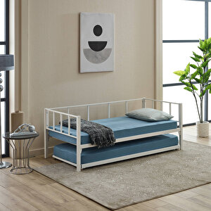 Titan Yavrulu Daybed, Yavrulu Karyola 80x190-90x190 Beyaz