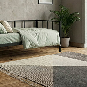 Titan Tek Kişilik Metal Karyola, Daybed, Divan, Sedir 90x190 Siyah