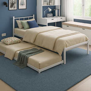 Titan Yavrulu Karyola 80x190-90x190 Beyaz Beyaz