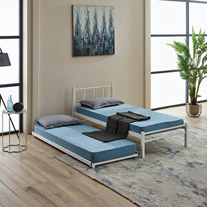 Titan Yavrulu Karyola 80x190-90x190 Beyaz Beyaz