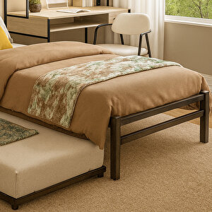 Titan Yavrulu Metal Karyola+yatak Seti 80x190-90x190 Siyah