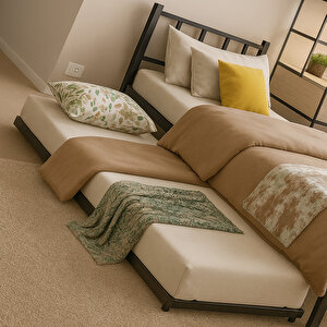 Titan Yavrulu Karyola 80x190-90x190 Siyah Siyah