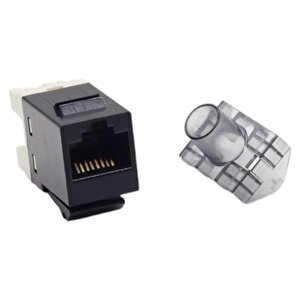 Keystone Jack Utp Cat6 180 D Black 1375055-2 ,10'lu Paket