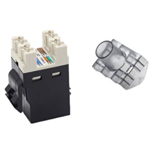 Keystone Jack Utp Cat6 180 D Black 1375055-2 ,10'lu Paket