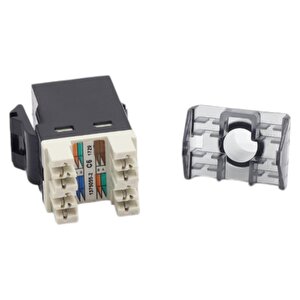 Keystone Jack Utp Cat6 180 D Black 1375055-2 ,10'lu Paket