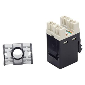Keystone Jack Utp Cat6 180 D Black 1375055-2 ,10'lu Paket