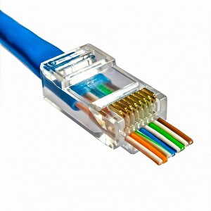 Konnektör Rj45 Cat6 100'lü Paket