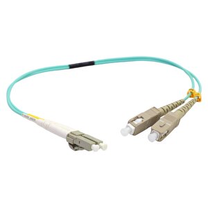 Fi̇ber Patch Cord Sc-lc Mm Duplex 50/125 Om3 0.25 Mt