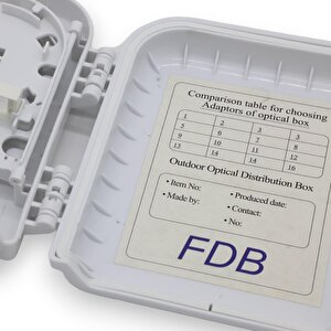 Fi̇ber Sonlandirma Kutusu 8 Core Plasti̇k White Fta-8c