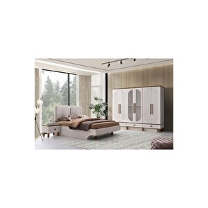 Ücretsiz Montaj-%100 Mdf-aytaşı-bohem Zerda 6 Kapaklı Aynalı Gardırop