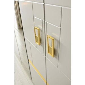 Beli̇ze Gardirop-mdf-kum Beji̇-260x60x230cm-6 Kapak-aynali Kapak-ücretsi̇z Nakli̇ye Ve Montaj
