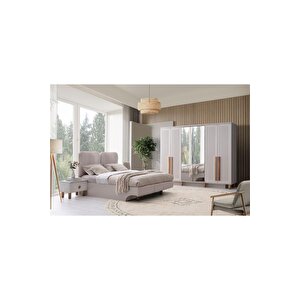 Ücretsiz Montaj-%100 Mdf-aytaşı-bohem Necat 6 Kapaklı-aynalı Gardırop