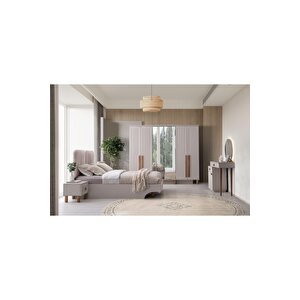 Ücretsiz Montaj-%100 Mdf-aytaşı-bohem Necat 6 Kapaklı-aynalı Gardırop