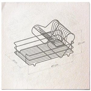 Tekno Tel Kb-011 İki Katlı Tezgah Üstü Bulaşıklık Tabaklık Siyah