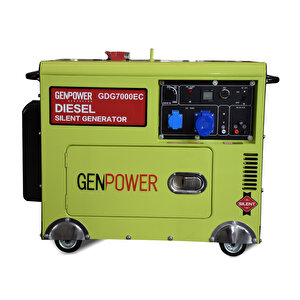 Gdg 7000 Ec Model 7 Kva Dizel Ses İzolasyon Kabinli,tekerlekli, Monofaze ( 220 Volt) Portatif Jeneratör