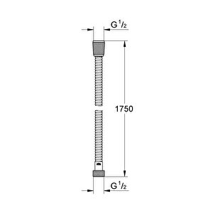 Relexaflex Metal Duş Hortumu 175 Cm - 28139001
