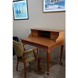 Çalışma Masa Klasik-berjer 18205 St Ceviz Babyface Kumaş Aslan Ayak Eskitme Kulp