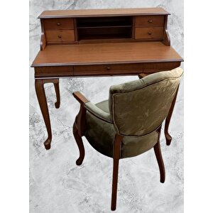 Çalışma Masa Klasik-berjer 18205 St Ceviz Babyface Kumaş Aslan Ayak Eskitme Kulp