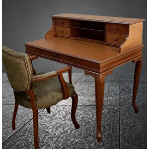 Çalışma Masa Klasik-berjer 18205 St Ceviz Babyface Kumaş Aslan Ayak Eskitme Kulp