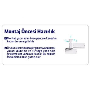 Arwin Sağ Açılım Pencere Için Kademeli Havalandırma Mekanizması