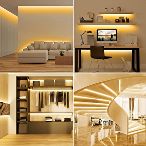 ( Amazon ) 14.4w 3 Çip Şerit Led / 40x40 / İç Mekan- Günışığı - 10 Metre