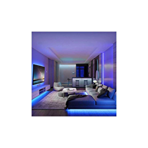 ( Amazon ) 14.4w 3 Çip Şerit Led / 40x40 / İç Mekan - Mavi - 5 Metre